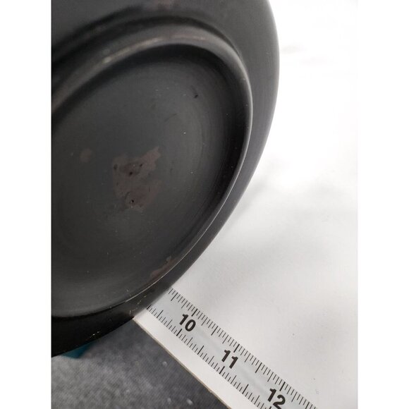 Vintage African Wooden Hand Carved Standing Tribal Mask Sculpture Black Red - Picture 8 of 8